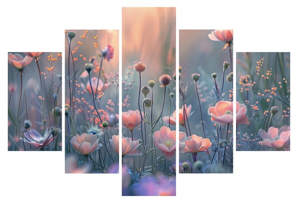 Slika - Cvijeće u pastelnim bojama (150x105 cm)