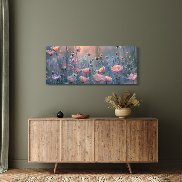 Slika - Cvijeće u pastelnim bojama (120x50 cm)