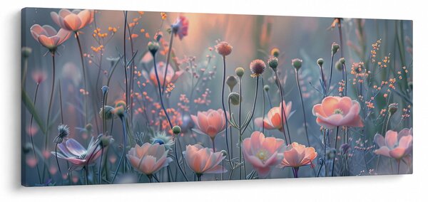 Slika - Cvijeće u pastelnim bojama (120x50 cm)