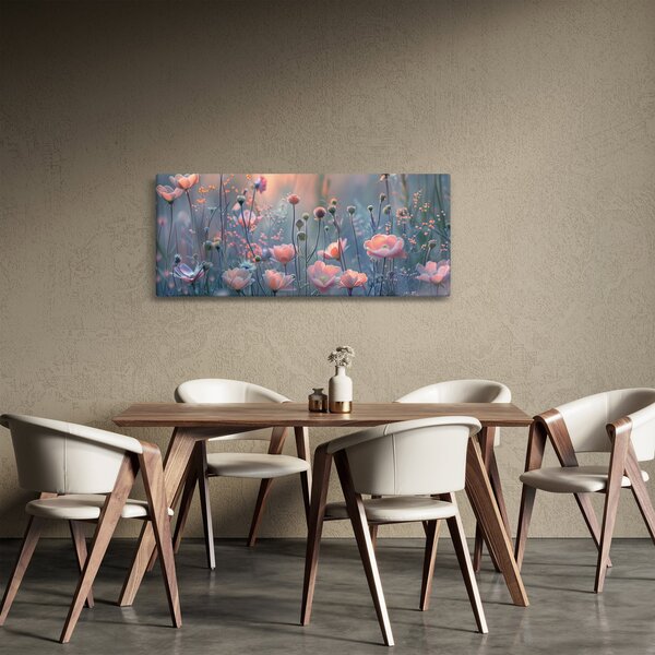 Slika - Cvijeće u pastelnim bojama (120x50 cm)