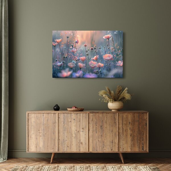 Slika - Cvijeće u pastelnim bojama (90x60 cm)