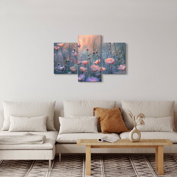 Slika - Cvijeće u pastelnim bojama (90x60 cm)