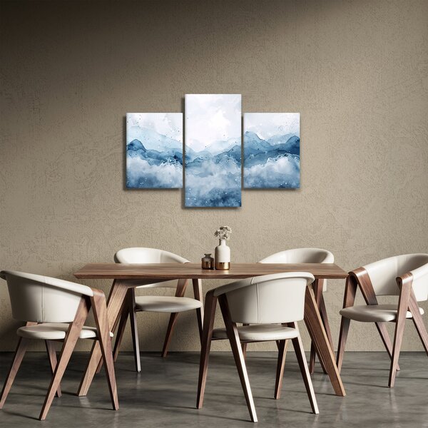 Slika - Oblaci i valovi, akvarel (90x60 cm)
