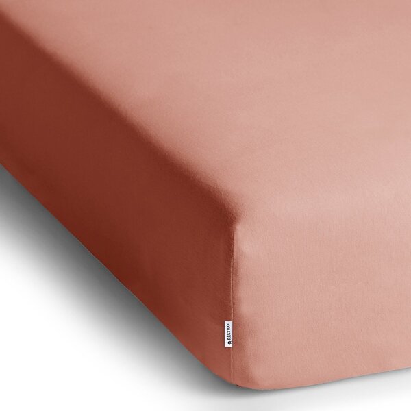 Plahta s gumom od jeseya boja breskve 240x220 cm Amber – Restilo
