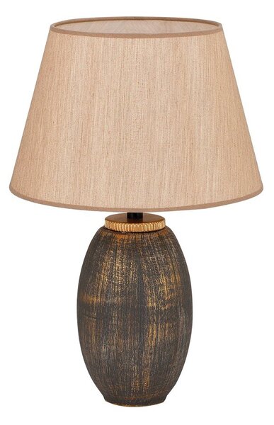 Siva/bež stolna lampa s tekstilnim sjenilom (visina 46 cm) Yakamoz – Opviq lights