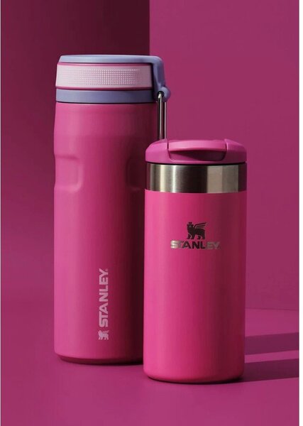 Ružičasta termo šalica od nehrđajućeg čelika 350 ml AeroLight™ Transit Mug Violet Blossom – Stanley