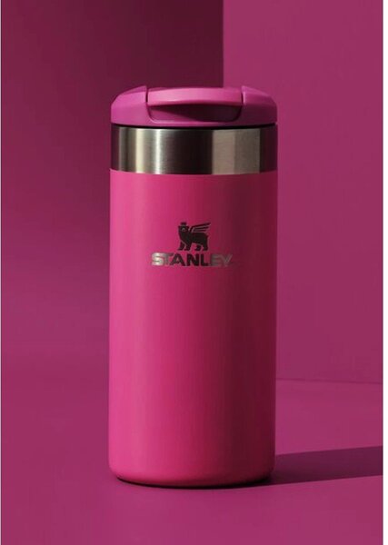 Ružičasta termo šalica od nehrđajućeg čelika 350 ml AeroLight™ Transit Mug Violet Blossom – Stanley