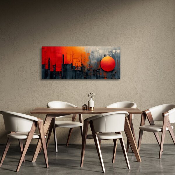 Slika - Apstraktna slika grada (120x50 cm)