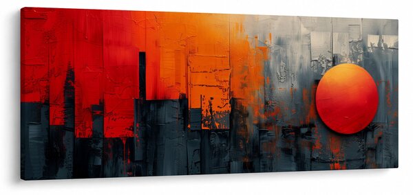 Slika - Apstraktna slika grada (120x50 cm)