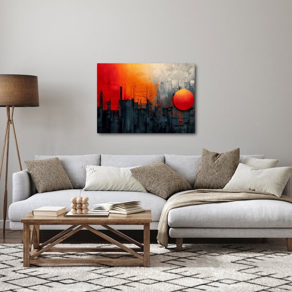 Slika - Apstraktna slika grada (70x50 cm)