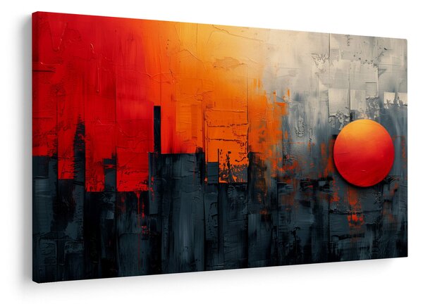 Slika - Apstraktna slika grada (90x60 cm)
