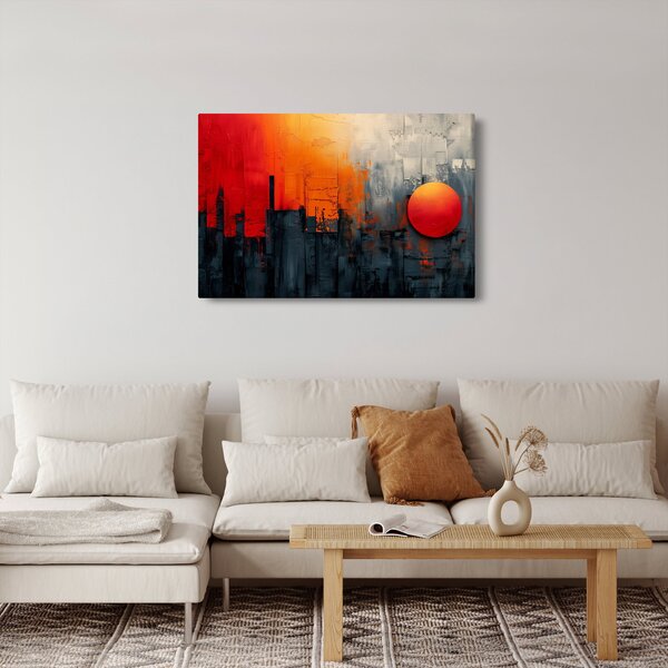 Slika - Apstraktna slika grada (90x60 cm)