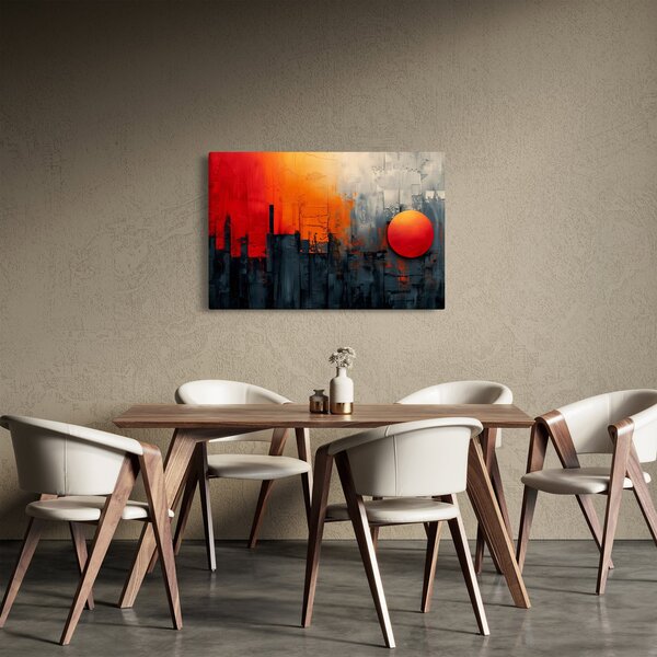 Slika - Apstraktna slika grada (90x60 cm)