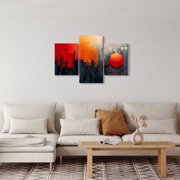 Slika - Apstraktna slika grada (90x60 cm)