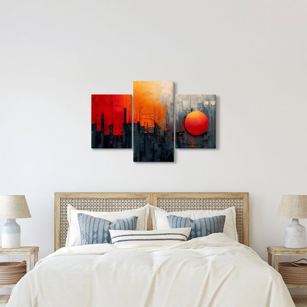 Slika - Apstraktna slika grada (90x60 cm)