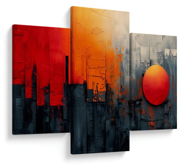 Slika - Apstraktna slika grada (90x60 cm)