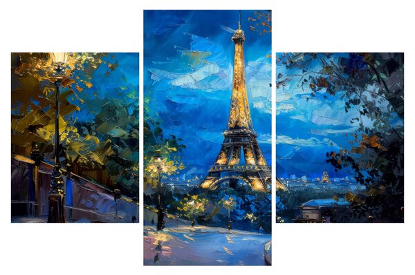 Slika - Uljana slika Eiffelovog tornja (90x60 cm)
