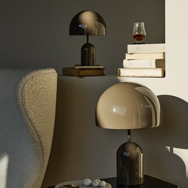 Stolne Lampa Tom Dixon, Bell, prigušiv, Sivo, Dnevna soba, Metal, Dizajn