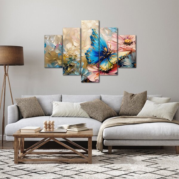 Slika - Slikanje cvijeća i leptira (150x105 cm)