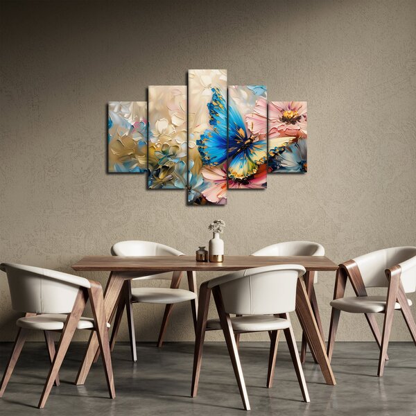 Slika - Slikanje cvijeća i leptira (150x105 cm)