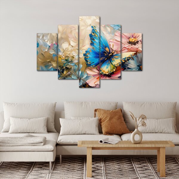 Slika - Slikanje cvijeća i leptira (150x105 cm)