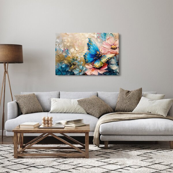 Slika - Slikanje cvijeća i leptira (90x60 cm)