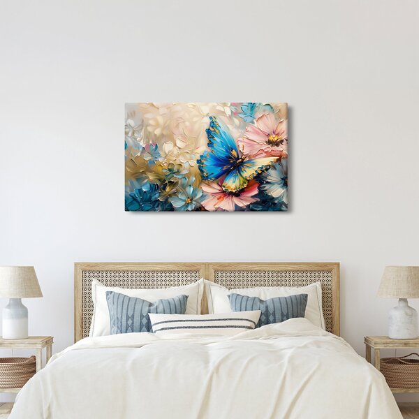 Slika - Slikanje cvijeća i leptira (90x60 cm)