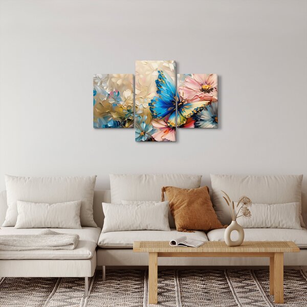 Slika - Slikanje cvijeća i leptira (90x60 cm)