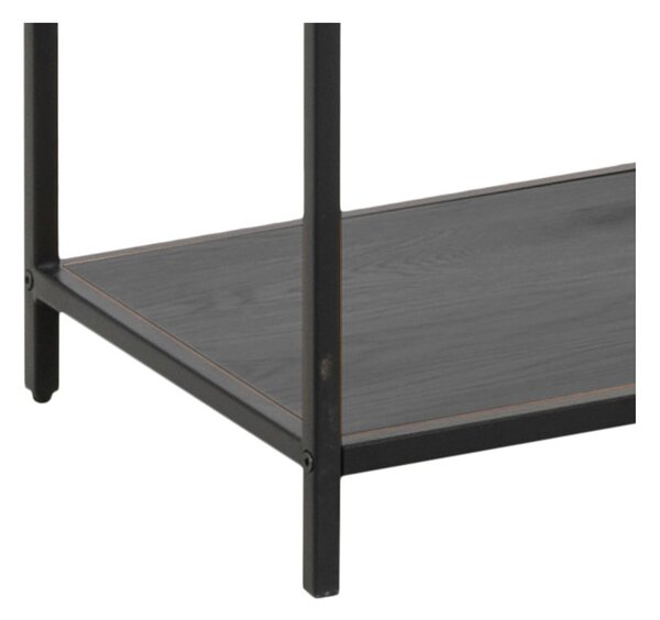 Crna polica za knjige u dekoru jasena 114x185 cm Seaford - Actona