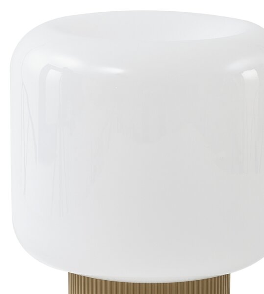 Stolne Lampa Lucande, Katrin Palme, prigušiv, Bež, Dnevna soba, Staklo, Moderan