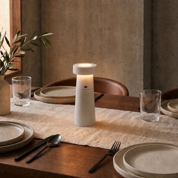 Stolne Lampa Lucande, Salt, Sivo, Blagovaonica, Plastika, Moderan