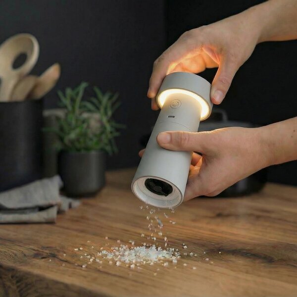 Stolne Lampa Lucande, Salt, Sivo, Blagovaonica, Plastika, Moderan