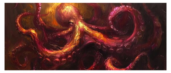 Slika - Hobotnica, ulje na platnu (120x50 cm)