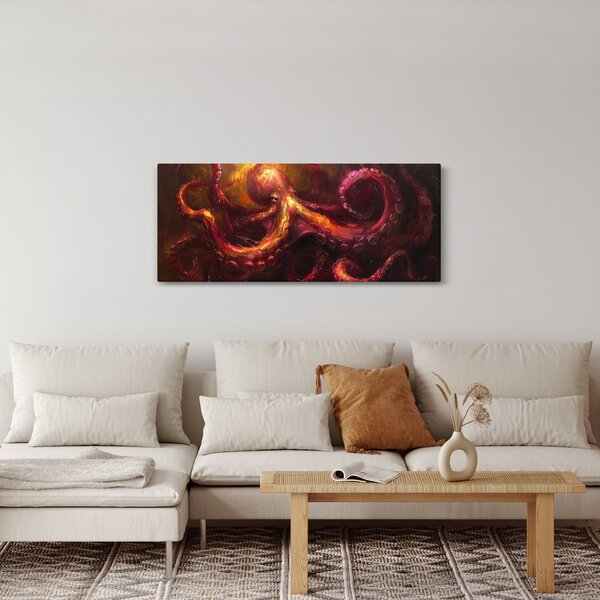 Slika - Hobotnica, ulje na platnu (120x50 cm)