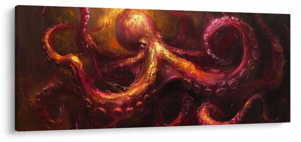 Slika - Hobotnica, ulje na platnu (120x50 cm)