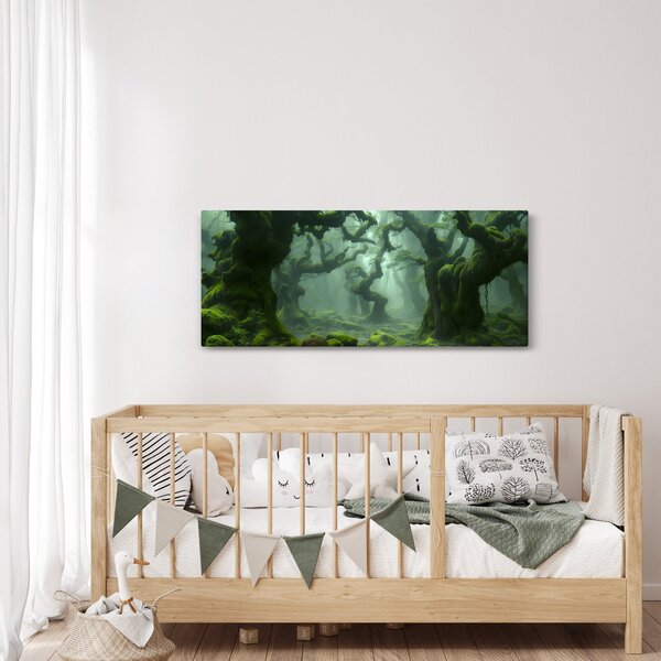 Slika - Šuma obrasla mahovinom (120x50 cm)