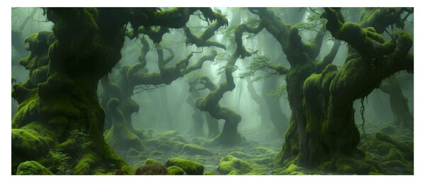 Slika - Šuma obrasla mahovinom (120x50 cm)