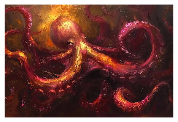Slika - Hobotnica, ulje na platnu (90x60 cm)