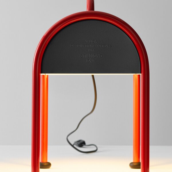 Stolne Lampa Stilnovo, Valigia, Crvena, Dnevna soba, Metal, Dizajn