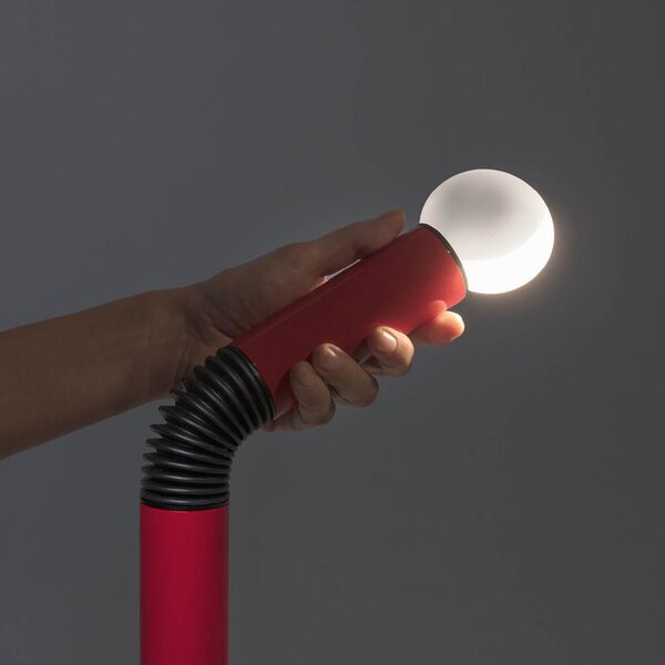 Stolne Lampa Stilnovo, Periscopio, Crvena, Dnevna soba, Metal, Dizajn