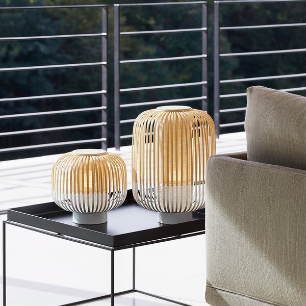 Stolne Lampa Forestier, Bamboo Light M, Bijela, Dnevna soba, Bambus, Dizajn