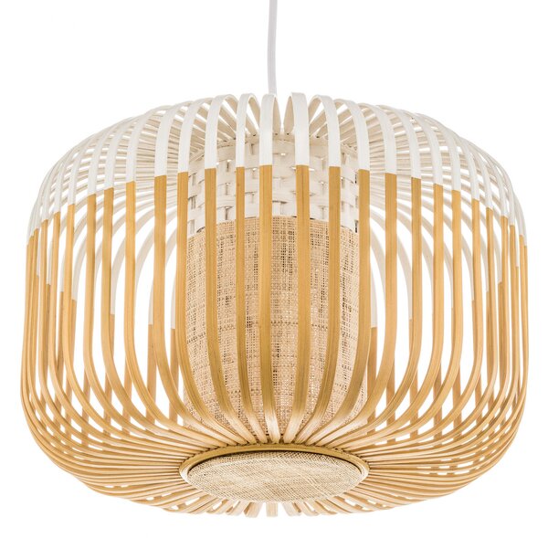 Viseće Svjetiljka Forestier, Bamboo Light S, prigušiv, Bijela, Dnevna soba, Bambus, Dizajn