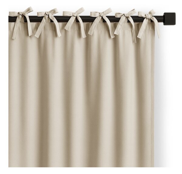 Krem zavjesa za djelomično zamračenje 140x250 cm Carli Tie – Restilo