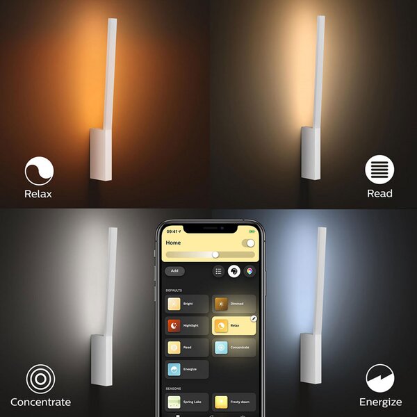 Zidne Svjetiljka Philips Hue, prigušiv, Bijela, Metal