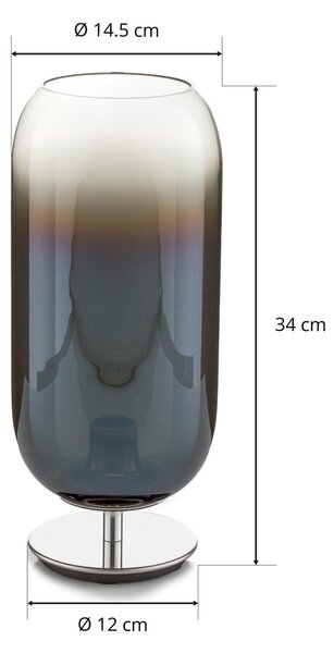 Stolne Lampa Artemide, Gople Mini, Plava, Dnevna soba, Staklo, Dizajn