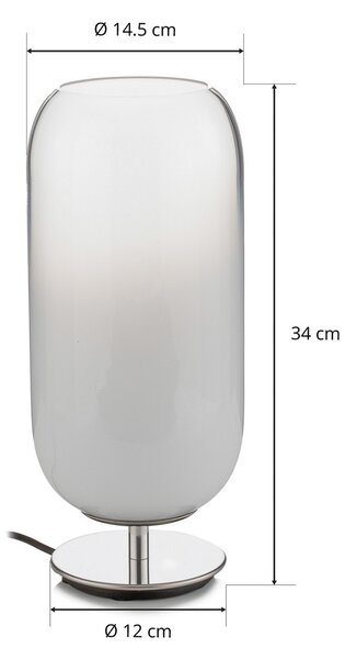 Stolne Lampa Artemide, Gople Mini, Bijela, Dnevna soba, Staklo, Dizajn