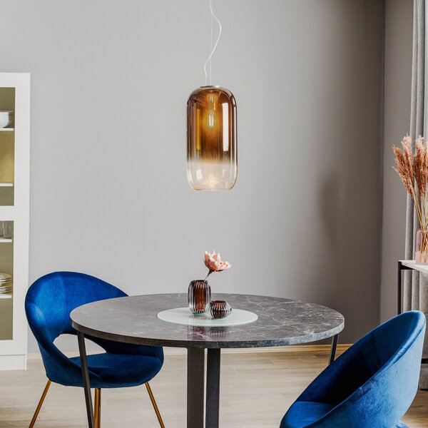 Viseće Svjetiljka Artemide, Gople, prigušiv, Bronca / stari mesing, Dnevna soba, Staklo, Dizajn