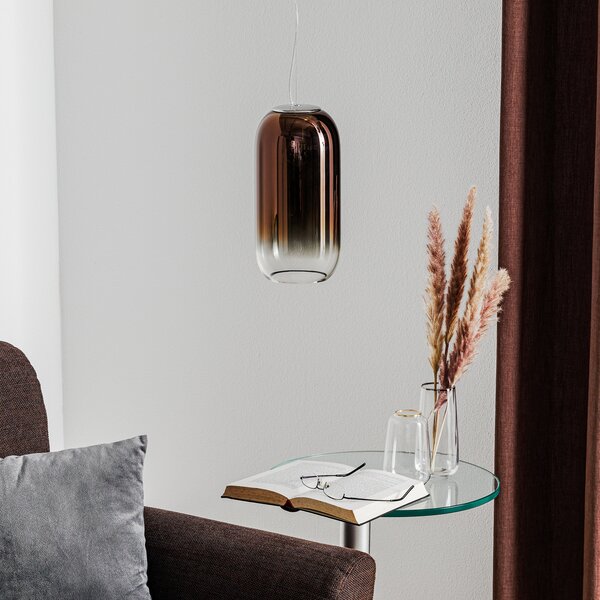 Viseće Svjetiljka Artemide, Gople Mini, prigušiv, Bronca / stari mesing, Dnevna soba, Staklo, Dizajn