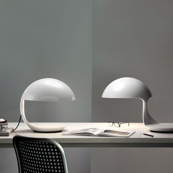 Stolne Lampa Martinelli Luce, Cobra, Bijela, Dnevna soba, Plastika, Dizajn