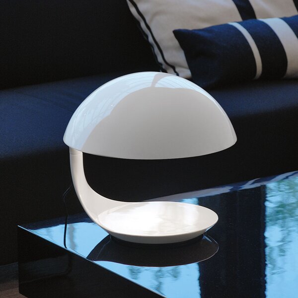 Stolne Lampa Martinelli Luce, Cobra, Bijela, Dnevna soba, Plastika, Dizajn